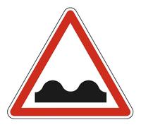 Signalétique.biz France Panneau Danger Cassis ou dos-d'âne A2a 70 cm (700 mm) Signalisation Triangulaire Ecolign Panneau Sécurité Routière