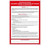 Signalétique.biz France - Panneau Document Unique d'Évaluation des Risques - Dimensions 210x300 mm - Aluminium 2 mm - Protection Anti-UV