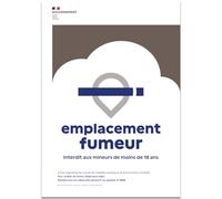 Signalétique.biz France - Panneau "EMPLACEMENT FUMEUR" - ALUMINIUM 15x21 - Conforme Décret 2025-582 - Interdiction de fumer