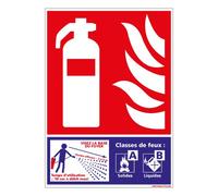Signalétique.biz France - Panneau Extincteur - Temps d'Utilisation pour Être Efficace en Débit Maximum - Signalisation Incendie - 150 x 210 mm (15 x 21 cm) - PVC 1,5 mm