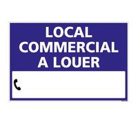 Signalétique.biz France - Panneau Immobilier Local Commercial à Louer + Planche de Chiffres - Bleu - AKILUX 3,5mm - Dimensions 600x400 mm - Protection Anti-UV