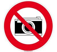 Signalétique.biz France Panneau Interdiction Photos Aluminium 350 mm