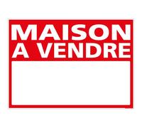 Signalétique.biz France - Panneau - Maison A Vendre - Plastique rigide AKILUX 3,5mm- Dimensions 700 x 500 mm - Protection Anti-UV - Aluminium avec face en acier galvanisé