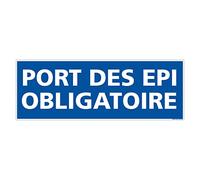 Signalétique.biz France Panneau Obligation Port des EPI 210 x 75 mm Aluminium 2 mm