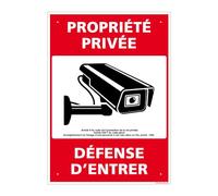 Signalétique.biz France - Panneau Propriété Privée, Défense D'Entrer Alu 2 Mm - 150 X 210 Mm Signalisation Rectangulaire Prépercée Avec Kit De Fixation Fabrication Française