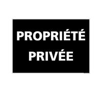 Signalétique.biz France - Panneau Propriété Privée - Panneau d’Interdiction dissuasif - Panneau rectangulaire sur Fond Noir, signalétique Propriété Privée, Noir et Blanc - 250 x 180 mm