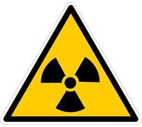 Signalétique.biz France - Panneau Signalisation Danger Autocollant Danger Risque Ionisant ou panneau PVC 125 x 125 mm