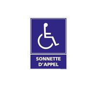 Signaletique.biz France Panneau Sonnette d'appel Rampe d'acces PVC 150 x 210 mm