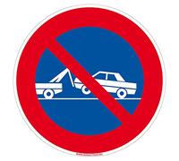 Signalétique.biz France Panneau Stationnement Interdit - Diamètre 250 mm - Format Adhésif