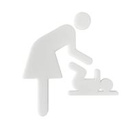 Signalétique.biz France - Plaque de porte change bébé - Plexi blanc -