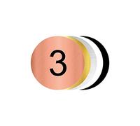 Signalétique.biz France - Plaque Gravée Boite Aux Lettres - Numéro de Maison à Personnaliser - Diamètre 4 cm - Aspect Cuivre Brossé avec Écriture Noir