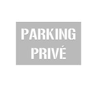 Signaletique.biz France Pochoir Parking Prive en PVC 5mm pour Marquage au Sol - Format 800 x 600 mm - Fabrication Francaise