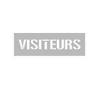 Signaletique.biz France Pochoir Visiteurs en PVC Expanse 5 mm