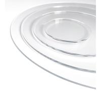 Signalétique.biz France - Rond Plastique Transparent 110 cm. Epaisseur 1,5mm.Plaque Ronde Acrylique Transparent. Disque Verre Acrylique. Cercle Verre Plastique Rigide.