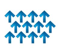 Signalétique.biz France - Signalisation Sol Spécial Commerces - Lot de 12 Flèche Adhésives Sol - 260 x 300 mm - Adhésif Avec Colle Forte - Coloris Bleu