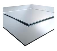 Signalétique.biz Miroir Décoratif 60 x 30 cm - Argent et Or, Acrylique Incassable