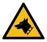 Signalétique Danger Chien de Garde W013 ISO 7010 - 200 mm - PVC 2 mm