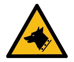 Signalétique Danger Chien de Garde W013 ISO 7010 - 50 mm - Vinyle Souple Autocollant