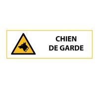 Signalétique de danger - Picto Chien de garde - W013 - ISO 7010 297 x 105 mm PVC 2 mm