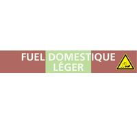 Signalétique de marquage LIQUIDE 222X37 Fuel domestique léger 222x37mm (20 adhesifs tuyauterie) TALIAPLAST - 731635