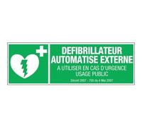 Signalétique défibrillateur semi automatique - 450x150 mm NOVAP