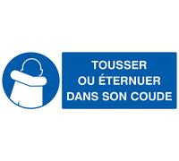 Signalétique d'information 330X120 Tousser ou eternuer dans son coude 330x120mm TALIAPLAST - 626526