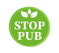 signaletique-france AUTOCOLLANT STOP PUB PLASTIFIÉ 6cm (1 unité)