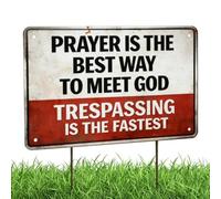 signalétique pour porte - Panneau en métal interdit entrée résistante extérieure | Warning Sign with Support durable, maison bureau hôtel utilisation, clôture porte privée, signalisation de