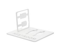 SignaléTique Wc Panneaux de toilettes, centres commerciaux, immeubles bureaux, plaques porte, indicateur rappel, panneau d'orientation, signalisation des Wc, montage latéral 3D(WHITE,20x12cm)