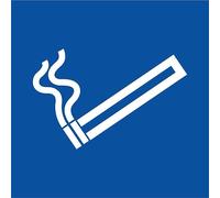 Signalisation d'autorisation - Zone fumeur avec picto cigarette - 200 x 200 mm - Vinyle Souple Autocollant