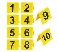 Signalisation de chiffres en acrylique double face, pour table de restaurant, banquet de mariage, marqueur de scène de crime de jeu, 10 pièces as shown