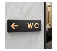 Signalisation des toilettes, 24 x 8/30 10 cm, panneaux for publiques for hommes et femmes, guide, hôtel, à gauche droite, panneau d'invite en acrylique for (couleur: G, taille: 8 cm)(B,30x10cm)