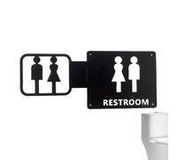Signalisation des toilettes moderne - Art mural peu encombrant antirouille | Panneau de salle de bain à utiliser dans un centre commercial d'hôtel, un appartement de bureau