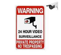 Signalisation Photographique,Signaux de sécurité, Signe d'enregistrement de caméra, Signal de sécurité de 12 x 8 Pouces pour la Maison, Le Travail, la signalisation de vidéo extérieure,