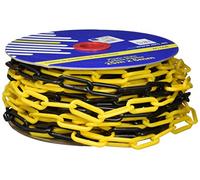 Signalisation S21 AC-008 - Maillon de chaîne en matière plastique, la couleur Multicolor (jaune / noir), 25 m x 6 mm