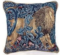 Signare Designer Taie d'oreiller 45x45cm de Tapisserie pour Canapé Chaise Siège Salon - William Morris/The Lion CCOV-Art-Morris-5