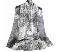 Signare Écharpe en satin aquarelle légère en soie pour femme