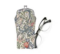 Signare Étui à lunettes tapisserie pour femme avec motifs vintage (lys doré)