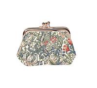 Signare Frmp-Gily Porte-monnaie à double poche pour femme avec motif lys doré William Morris, multicolore, Medium