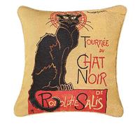 Signare Housse de Coussin décorative inspirée de Théophile Steinlen, Tournee du Chat Noir (CCOV-Art-TS-Chat) 45 x 45 cm