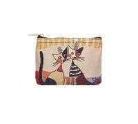 Signare Mini porte-monnaie avec fermeture éclair Motif chat Rosina Coppia Art