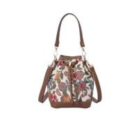 Signare Petit sac seau à bandoulière avec cordon de serrage pour femme Motif grenade et citron