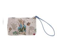 Signare Petite pochette en tapisserie pour femme, sac à main avec dragonne et fermeture éclair avec Beatrix Potter Peter Rabbit Deaign (Peter avec carottes, WRIS-BP-PETER)
