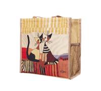 Signare Rosina Wachtmeister Sac à provisions en tapisserie motif chat, fourre-tout décoratif avec poche zippée (Resina Cat Cappia, SHOP-RWC-COPPIA), Resina Cat Cappia, One Size