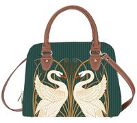 Signare Sac à bandoulière avec poignée supérieure en tapisserie (cygne)
