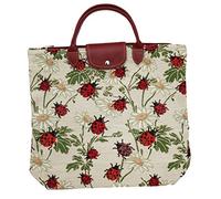 Signare Sac de shopping pliable réutilisable , Synthétique Toile Polyester Cuir, coccinelle, carry-on