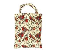 Signare Sac fourre-tout réutilisable et respectueux de l'environnement avec motif William Morris (rouge)