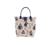 Signare Sac pliable Paddington Bear Tapisserie | Respectueux de l'environnement | 38 cm (l) x 35 cm (H) x 9 cm (P) ouvert, 21 cm (l) x 12 cm (H) x 1,5 cm (P) Compact | Polyester recyclable et cuir
