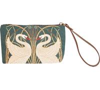 Signare Swan Art Sac à Main en Tapisserie Motif Grue Walter Vert avec Oiseaux Blancs (Cygne, jonc et Iris, WRIS-Swan)