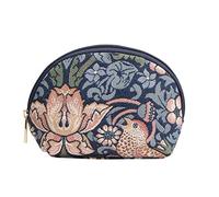 Signare Tapisserie Sac Cosmétique/trousse de maquillage en William Morris Strawberry Thief Motif (Bleu)
